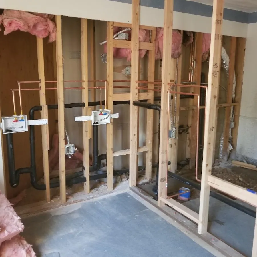 Copper pipe rough-in and plumbing installation in Haverstraw